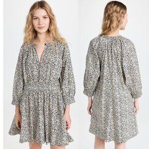 Apiece Apart Women's Cobano Floral Long Sleeve Mini Dress Size Small